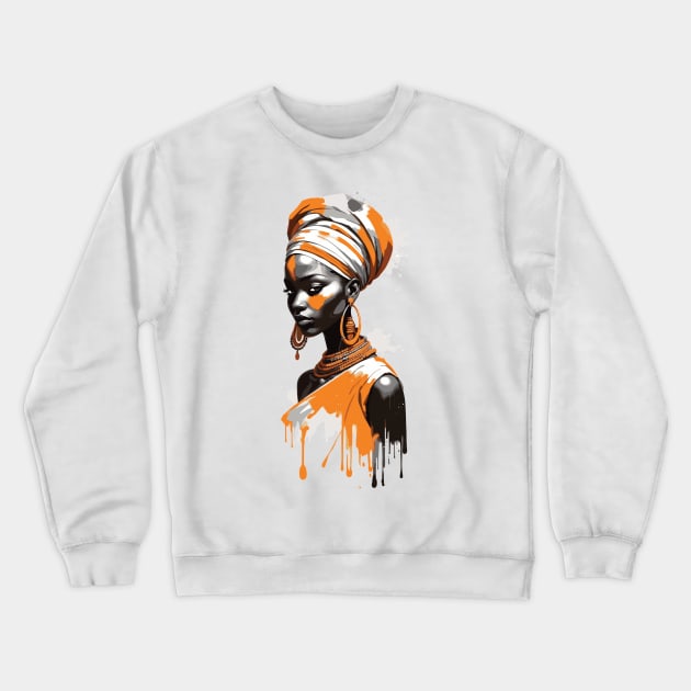 African splash Crewneck Sweatshirt by BishBashBosh